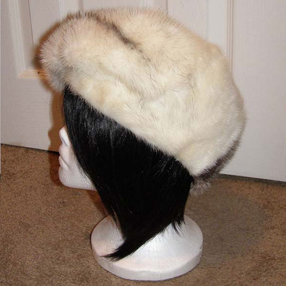 Russian Arctic Marble Fox Fur hat 57cm w/Pom Poms main image 7